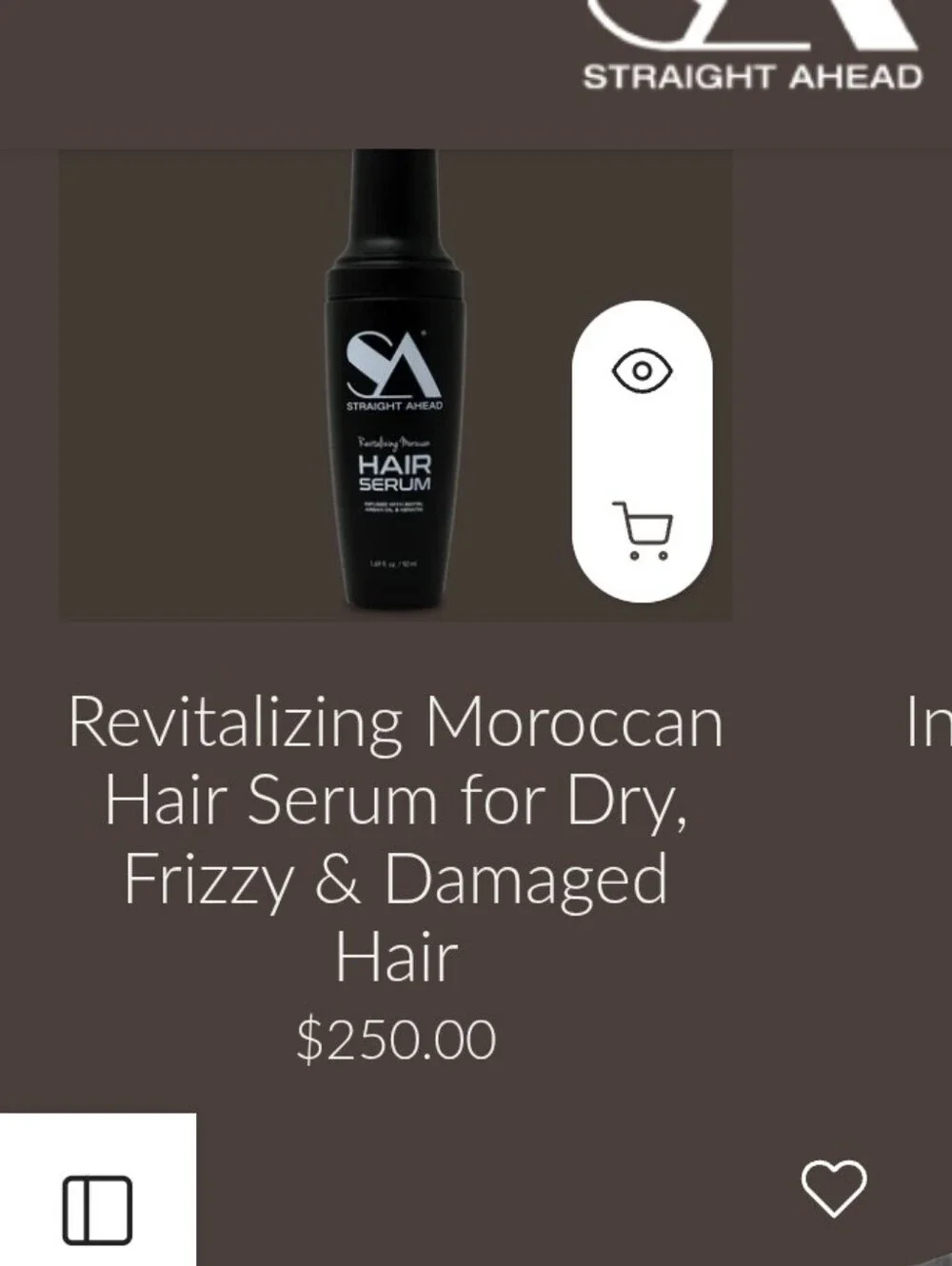 Straight Ahead Aura Hair Serum - Lavender & Silver Bottle